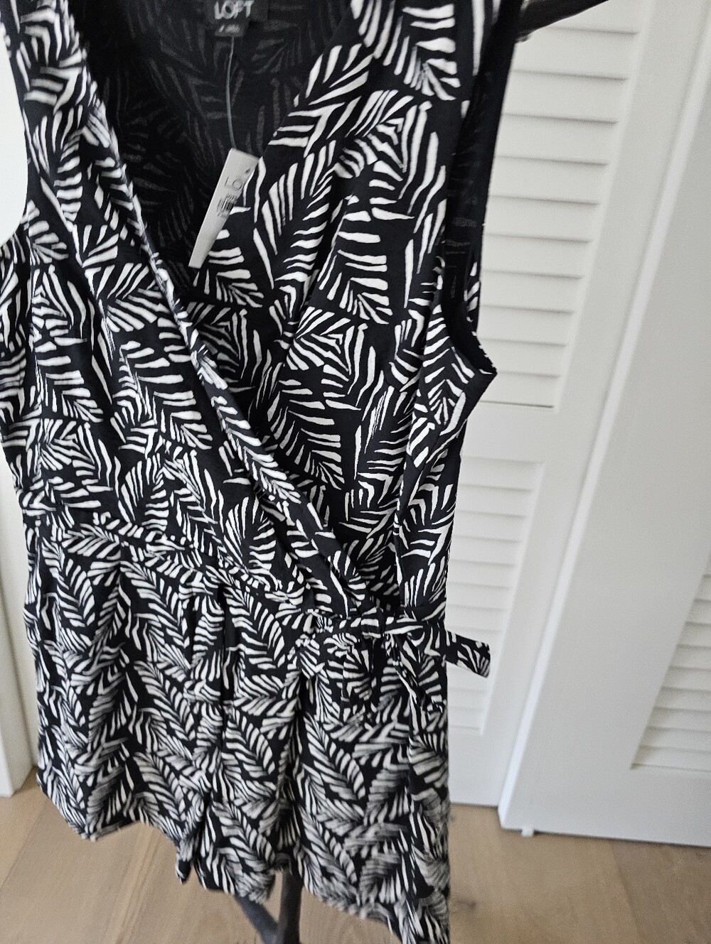 NWT- LOFT Black Floral Pattern Romper